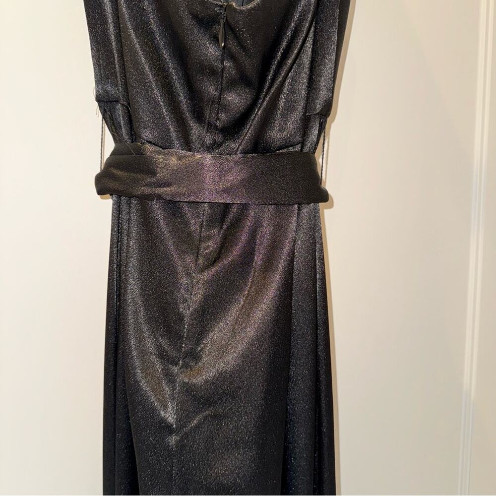 Aidan by Aidan Mattox Cowl Neck Jumpsuit Black 2 - Picture 9 of 12